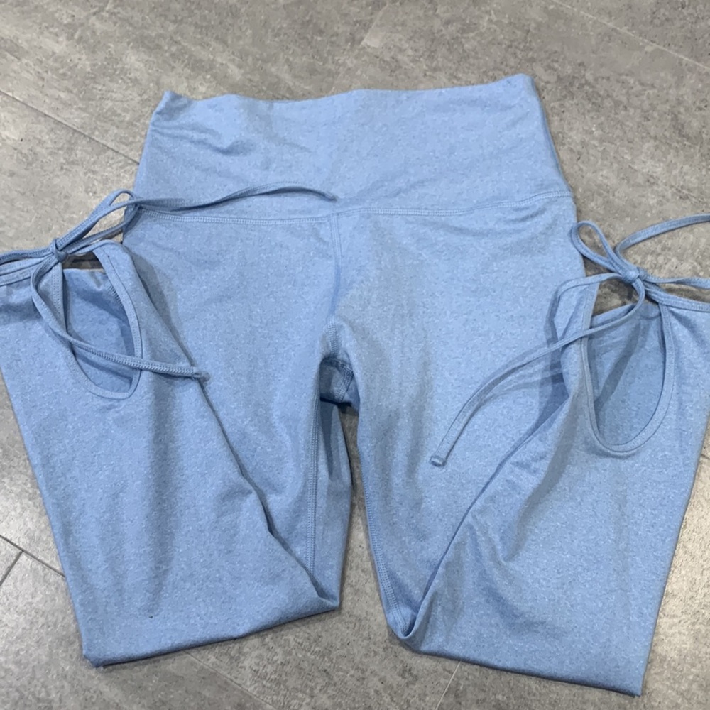 Aerie Baby Blue Tie Leggings - Size Medium